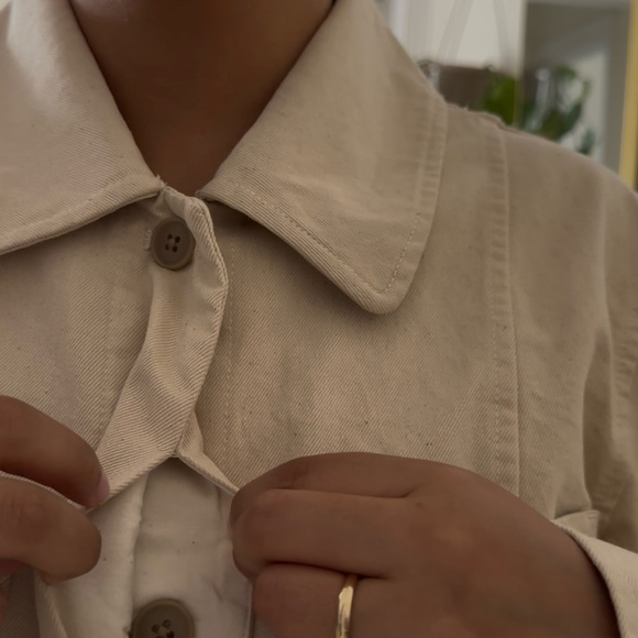 Muji Cream Button-Up Jacket - Picture 2 of 3